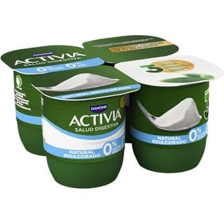 Zero bífidus natural desnatado 0% m.g. edulcorado pack 4 unidades 120 g - Danone Activia