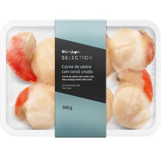 Carne de vieira con coral cruda bandeja 300 g - El Corte Ingles Selection