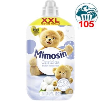 Suavizante concentrado hipoalergénico Suave y Delicado Caricias botella 105 dosis - Mimosin