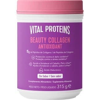 Beaty Collagen Antioxidant péptidos de colágeno sin sabor sin gluten bote 315 g ayuda a fortalecer el cabello, piel y uñas - Vital Proteins