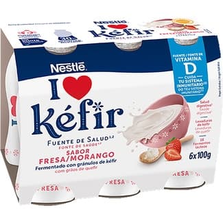 Kéfir sabor fresa pack 6 unidades 100 g - Nestle