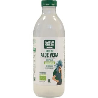 Jugo de aloe vera con pulpa ecológico no pasteurizado botella 1 l - Naturgreen