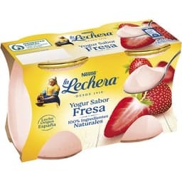 Yogur sabor fresa pack 2 unidades 125 g - La Lechera