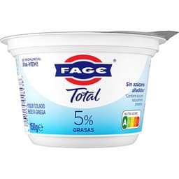 Total yogur griego natural 5% m.g. sin azúcares añadidos envase 150 g - Fage