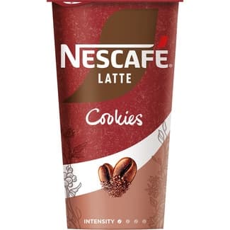 Cookies bebida láctea de café y sabor a galleta sin gluten vaso 205 ml - Nescafe Latte