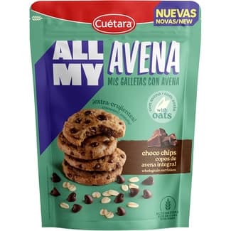 Galletas de avena integral con chips de chocolate All My Avena bolsa 160 g - Cuetara