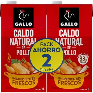 Caldo de pollo pack 2 brik 1 l pack ahorro - Gallo
