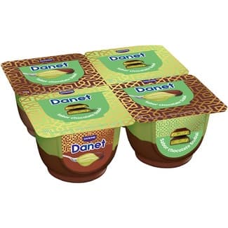 Natillas sabor chocolate Dubai pack 4 tarrina 90 g - Danone Danet