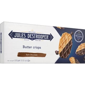 Galletas crujientes de mantequilla con chocolate belga estuche 100 g - Jules Destrooper