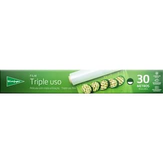 Film transparente triple uso para cocinar en microondas congelar y conservar rollo 30 m - El Corte Ingles