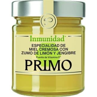 Inmunidad especialidad de miel cremosa miel cremosa con zumo de limón y jengibre tarro 250 g - Primo