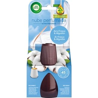 Ambientador automático difusor Nube Perfumada Aire Fresco & Algodón con aceites esenciales recambio - Air Wick
