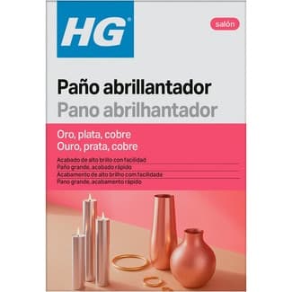 Paño abrillantador para oro, plata y cobre envase 1 unidad - Hg