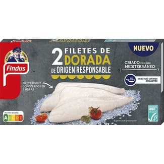 Dorada en filetes criado en el mar Mediterráneo 2 filetes estuche 200 g - Findus