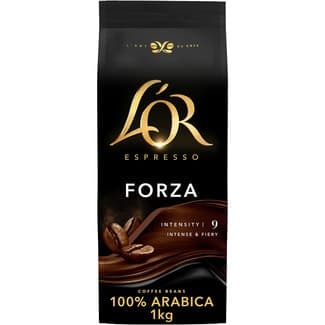Café en grano Forza intensidad 9 100% arábica bolsa 1 kg - L'or Espresso