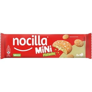 Mini cookies rellenas de crema de pistacho sin aceite de palma 8 unidades paquete 64 g - Nocilla