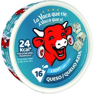 Queso fundido con queso azul light 16 porciones caja 250 g - La Vaca Que Rie