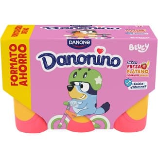 Petit dúo sabor plátano y fresa pack 12 unidades 50 g formato ahorro - Danonino