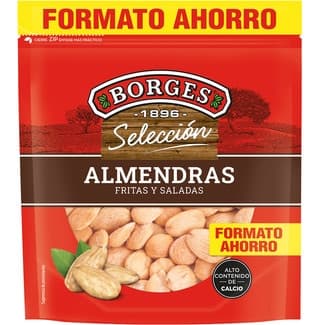 Almendras fritas y saladas formato ahorro bolsa 250 g - Borges Seleccion