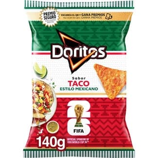 Aperitivos de maíz sabor taco estilo mexicano bolsa 140 g - Doritos