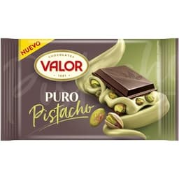 Chocolate puro relleno de pistachos tableta 150 g - Valor