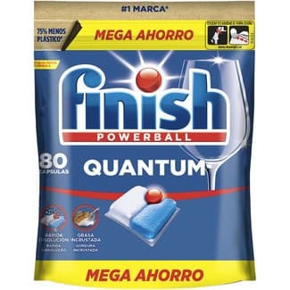 Detergente lavavajillas Powerball Quantum bolsa 80 cápsulas - Finish