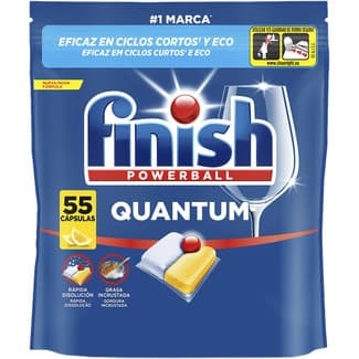 Detergente lavavajillas Power Ball Quantum bolsa 55 cápsulas - Finish
