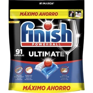 Detergente lavavajillas Powerball Ultimate bolsa 91 cápsulas - Finish
