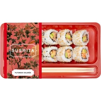 Tuna & salmón crunch futomaki mix salmón, manzana y tartar atún bandeja 8 piezas - Sushita