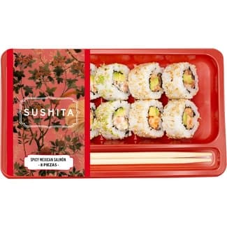 Spicy Mexican Salmón sushi mix spicy mexican y salmón con manzana bandeja 8 piezas - Sushita