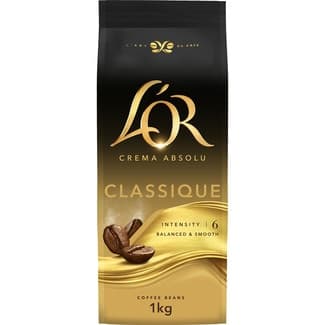 Café en grano Crema Absolu Classique intensidad 6 bolsa 1 kg - L'or