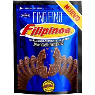 Roscos de galleta de chocolate con leche finos y crujientes bolsa 87 g - Artiach Filipinos