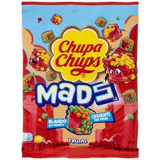 Mads Fruits caramelo blando por dentro y crujiente por fuera sabor frutas bolsa 115 g - Chupa Chups