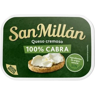 Queso cremoso 100% cabra para untar tarrina 120 g - San Millan