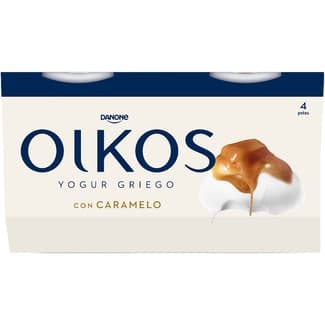 Yogur griego con caramelo pack 4 unidades 110 g - Danone Oikos