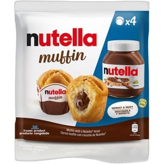 Muffins rellenos de Nutella descongela y disfruta 4 unidades bolsa 264 g - Ferrero