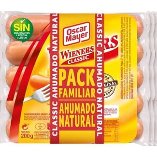 Wieners Classic salchichas cocidas y ahumadas de pollo pack 3 x 200 g envase 600 g sin gluten sin lactosa - Oscar Mayer