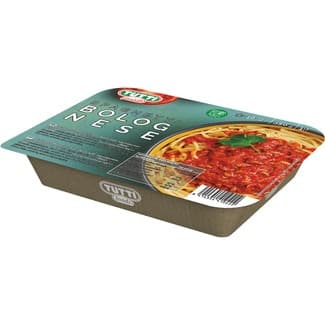 Spaguetti a la boloñesa bandeja 350 g - Tutti Pasta