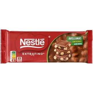 Chocolate con leche y avellanas enteras tableta 100 g - Nestle Extrafino