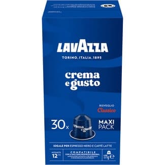 Café Crema e Gusto Intensidad 12 estuche 30 cápsulas compatibles con máquinas Nespresso - Lavazza