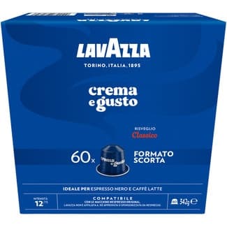 Café Crema e Gusto Intensidad 12 estuche 60 cápsulas compatibles con máquinas Nespresso - Lavazza