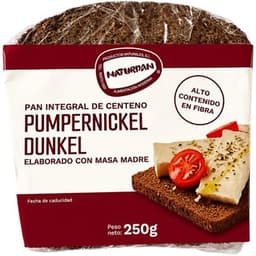 Pan integral de centeno elaborado con masa madre unidad 250 g - Naturpan