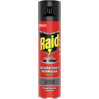 Insecticida para rastreros cucarachas y hormigas spray 400 ml acción inmediata - Raid