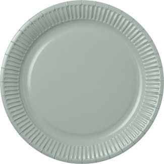Plato compostables verde tiza 23 cm envase 12 unidades - Smart