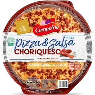 Pizza de chorizo picado y queso con salsa agridulce envase 380 g - Campofrio