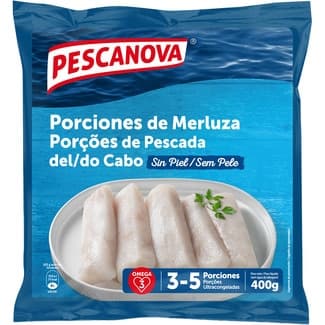 Porciones de merluza del Cabo sin piel 3-5 porciones bolsa 400 g - Pescanova
