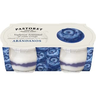 Yogur griego artesano con arándanos pack 2 unidades 135 g - Pastoret
