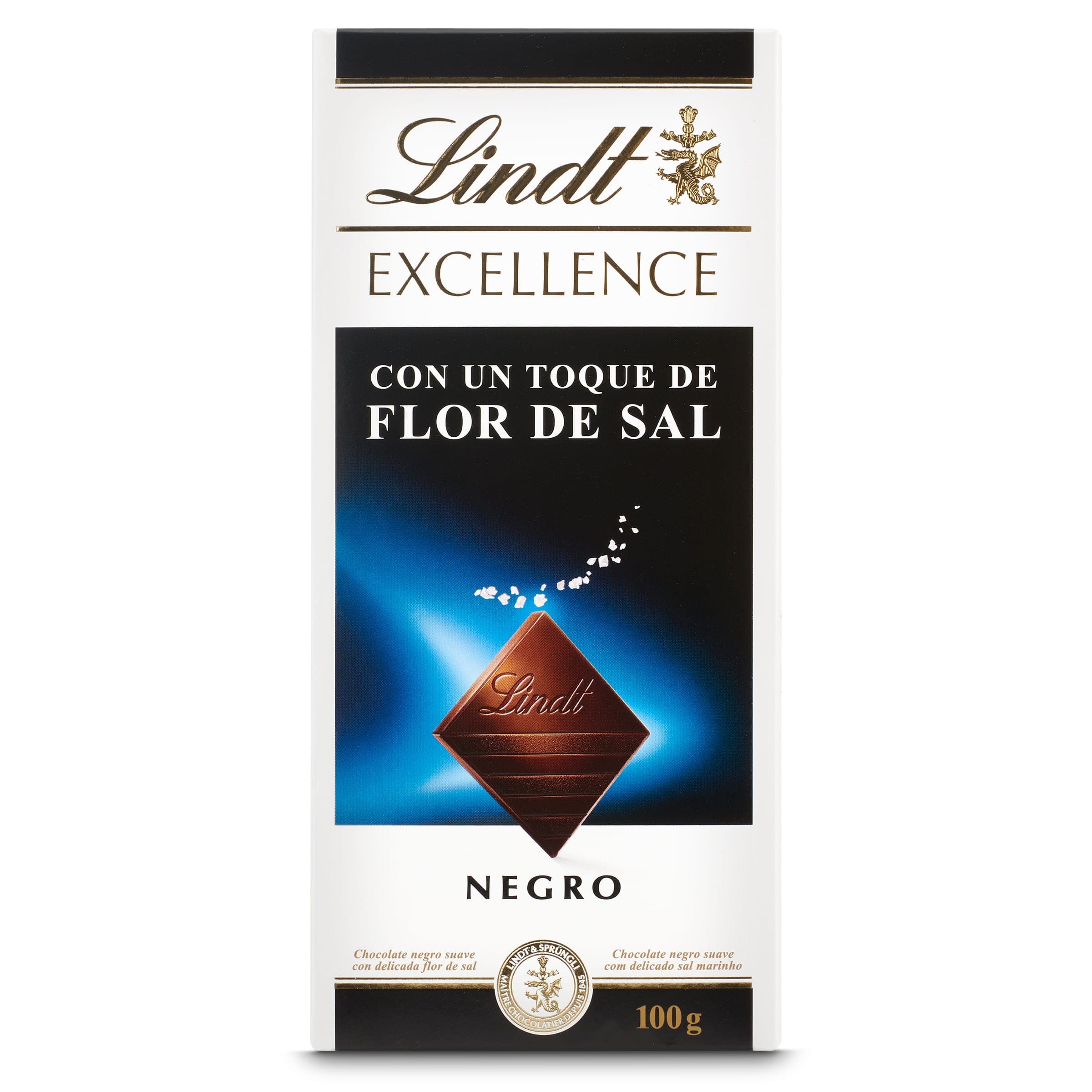 Chocolate negro con un toque de flor de sal Lindt Excellence 100 g