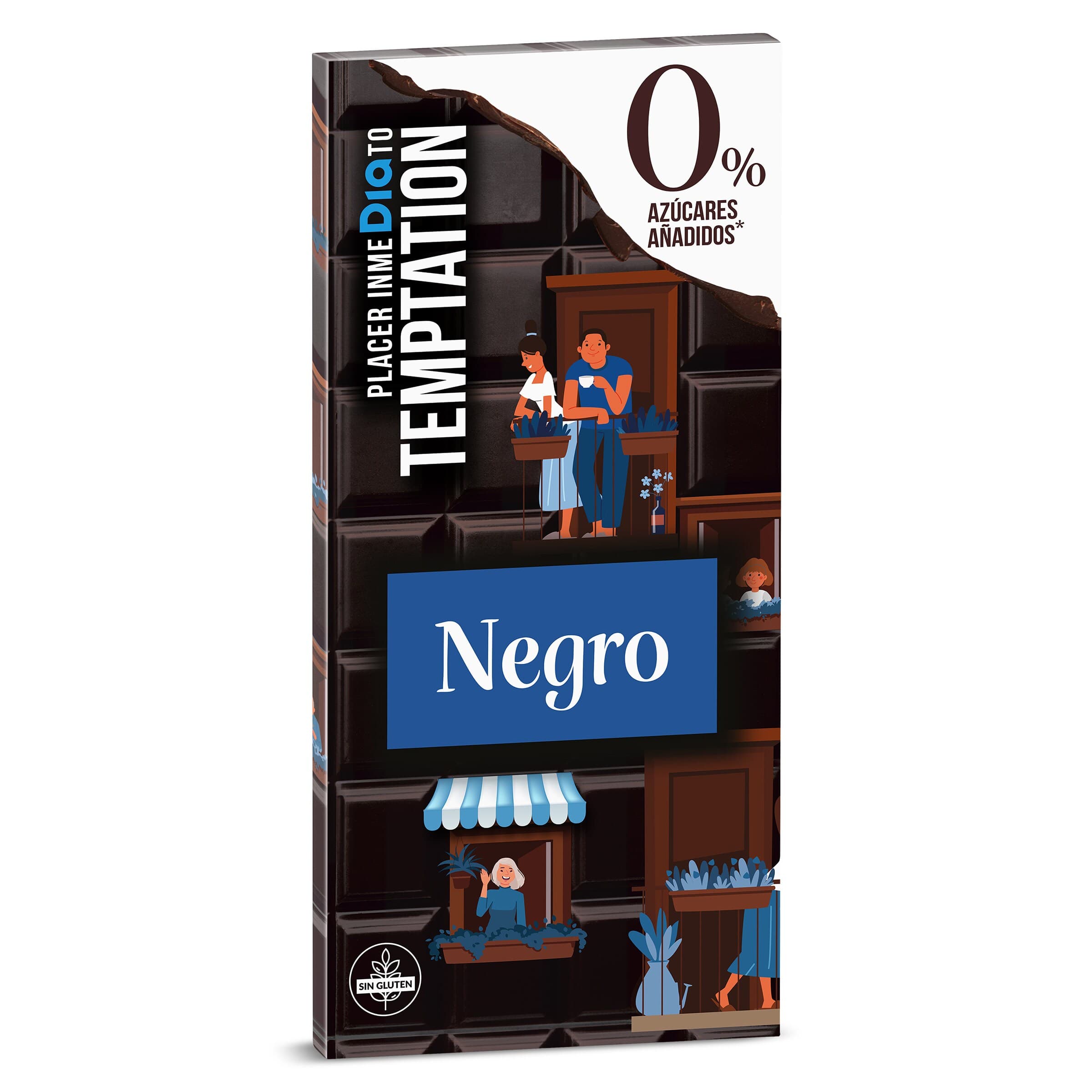 Chocolate negro sin azúcares añadidos Dia Temptation 100 g