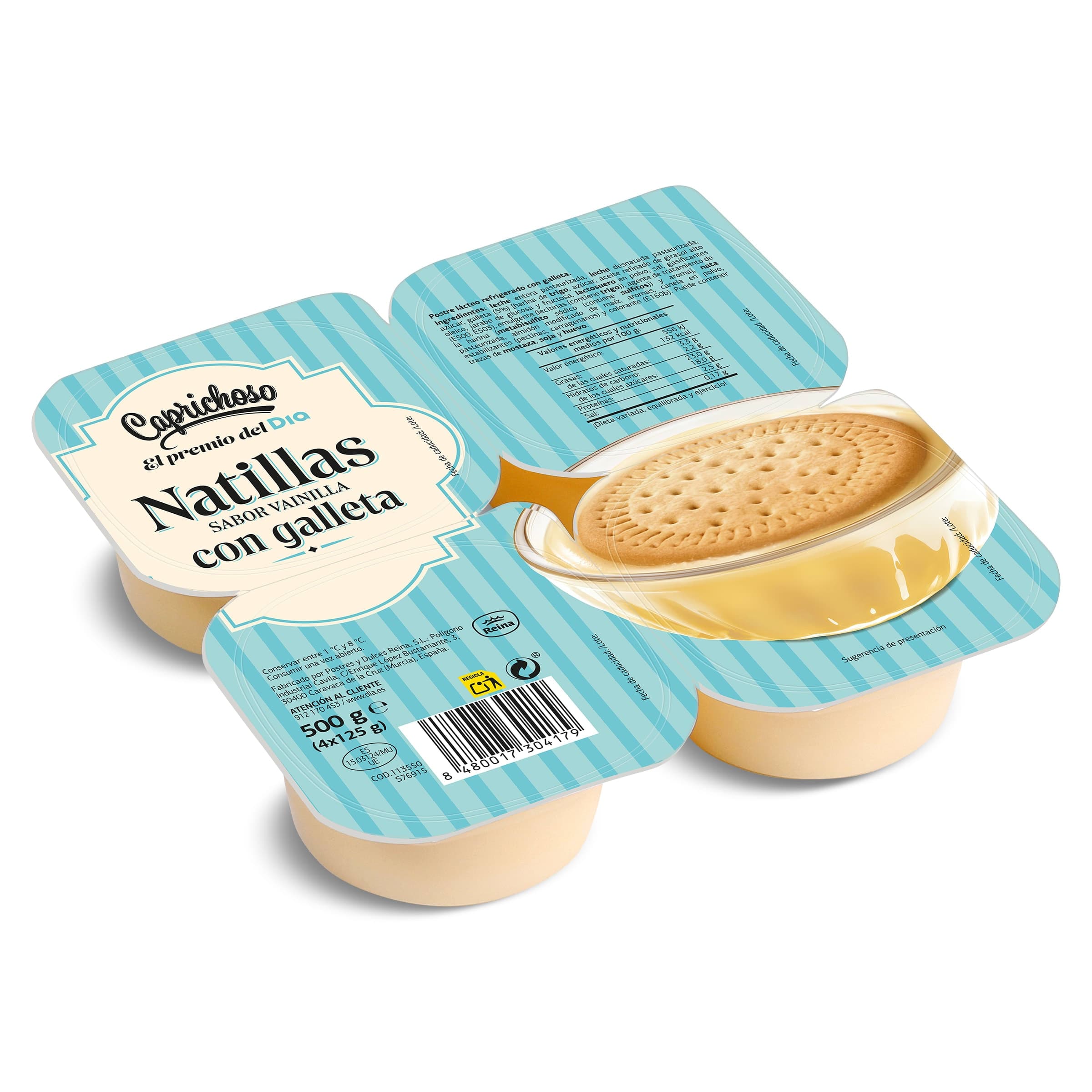 Natillas con galleta Dia Caprichoso pack 4 x 125 g